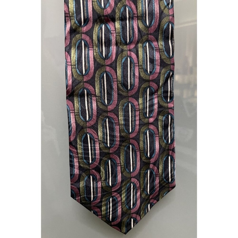 Givenchy Monsieur Geometric Print 100% Imported Silk Men's Vintage Neck Tie
